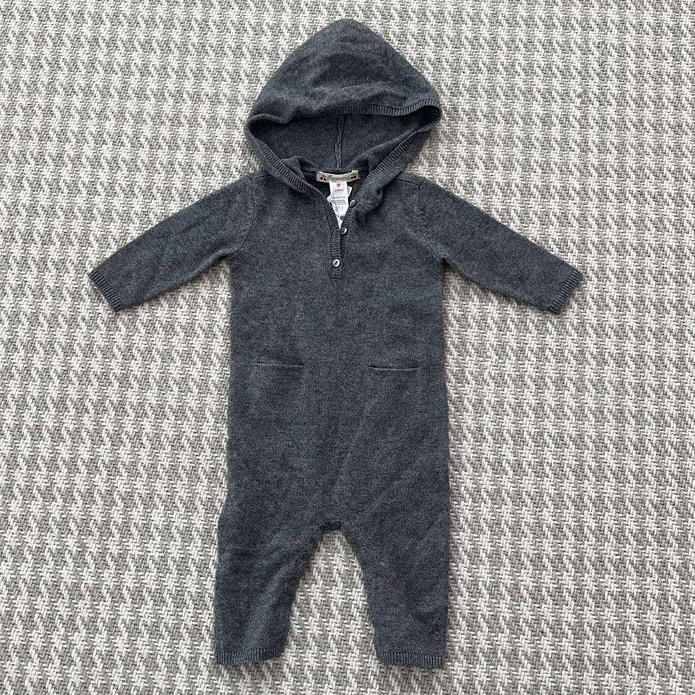 Bonpoint Silk and Cashmere Blend Overall NWT Grey